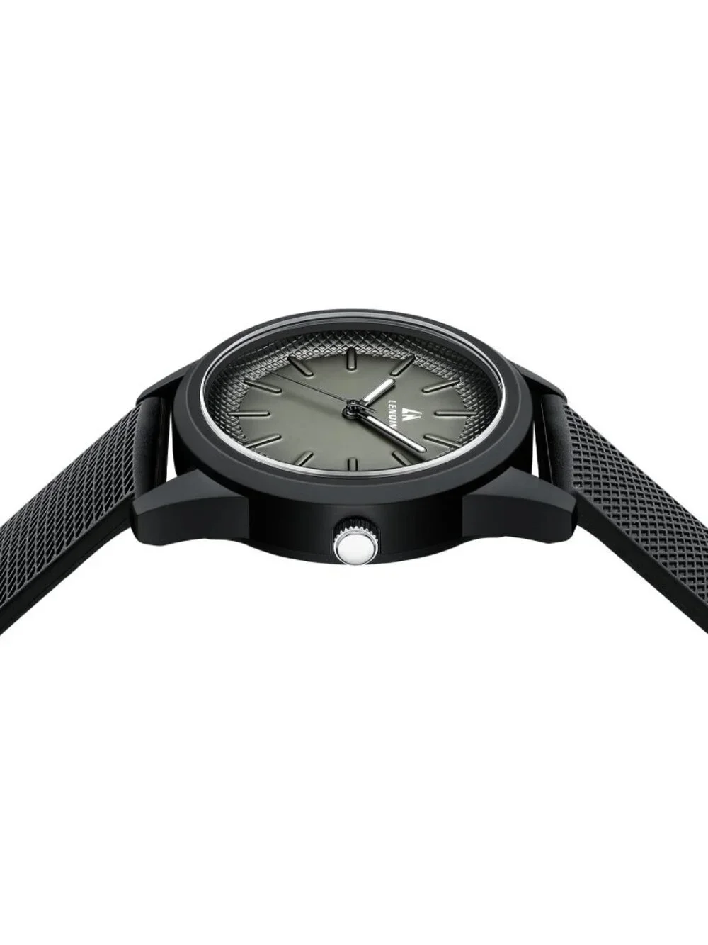 Men's All Black Classic Waterproof Rubber Buckle Analog Quartz Luxury Watch
